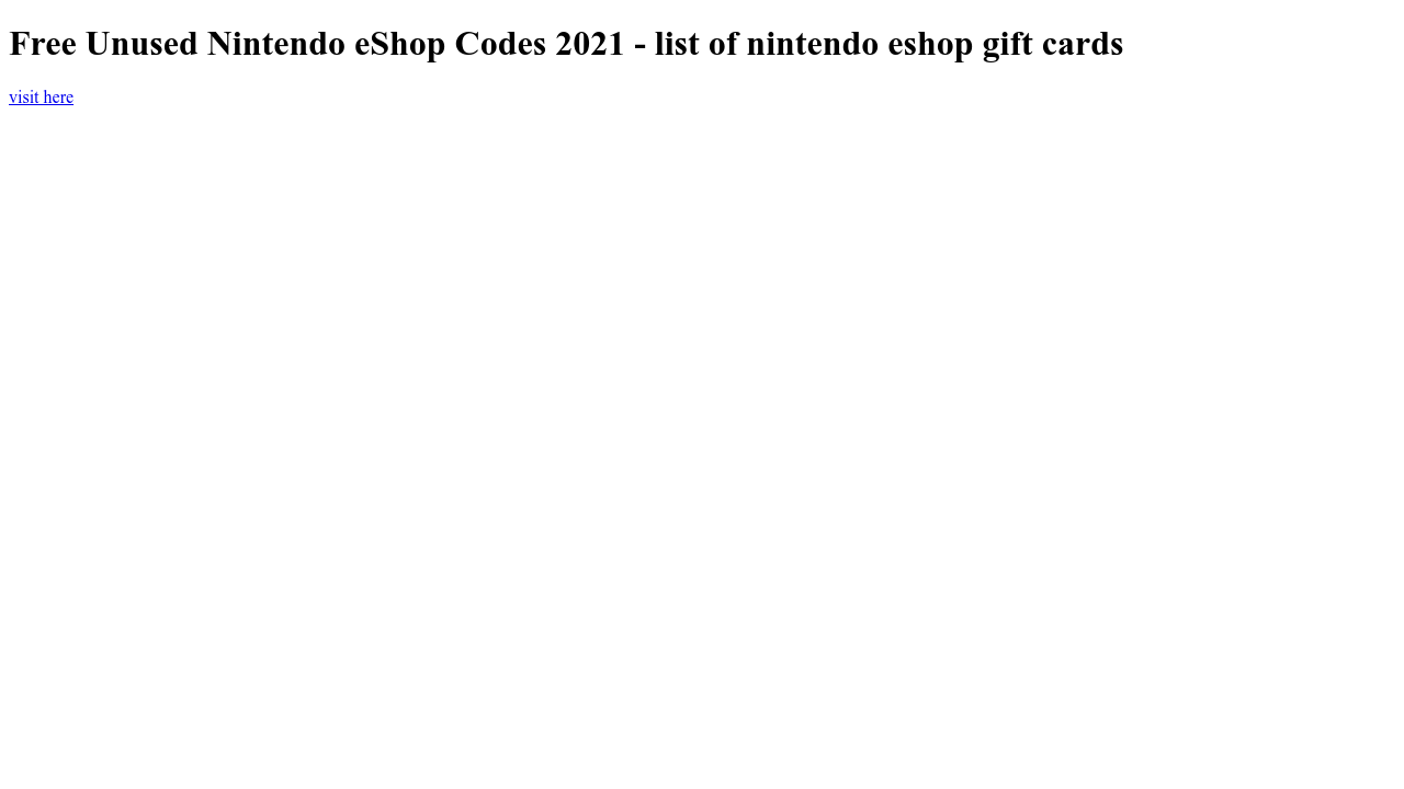 free nintendo eshop codes 2021